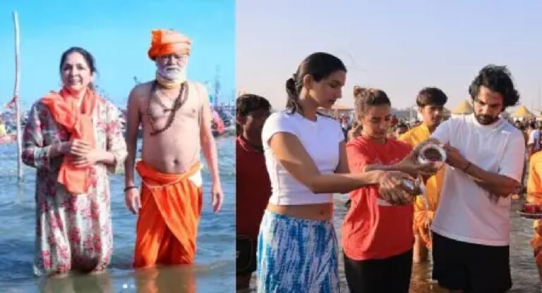 बॉलीवुड कलाकारों ने संगम में लगाई आस्था की डुबकी Sarwadhik News